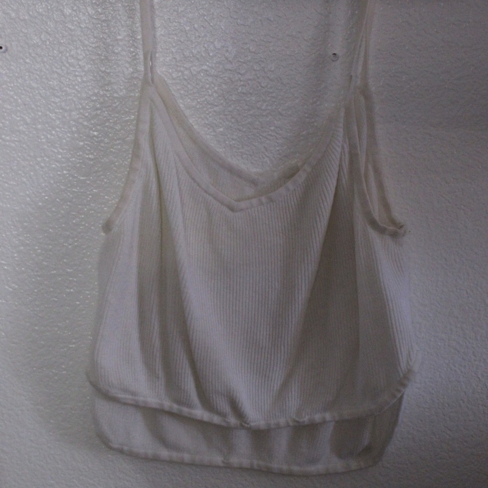 Cream Crop tank top